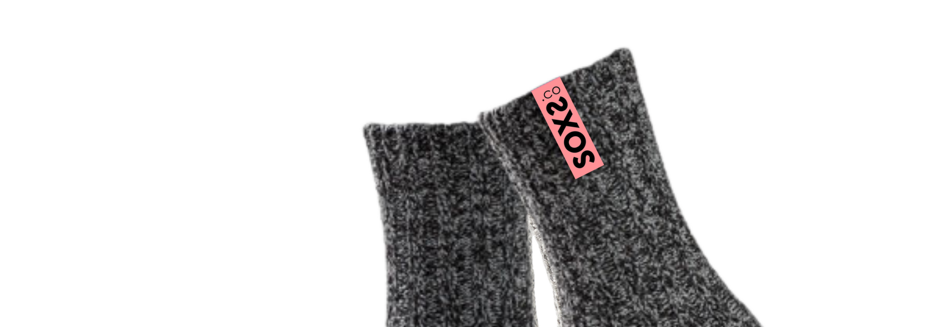 Soxs Mid-calf Socks - Dark Grey/Tender Rose 37-41
