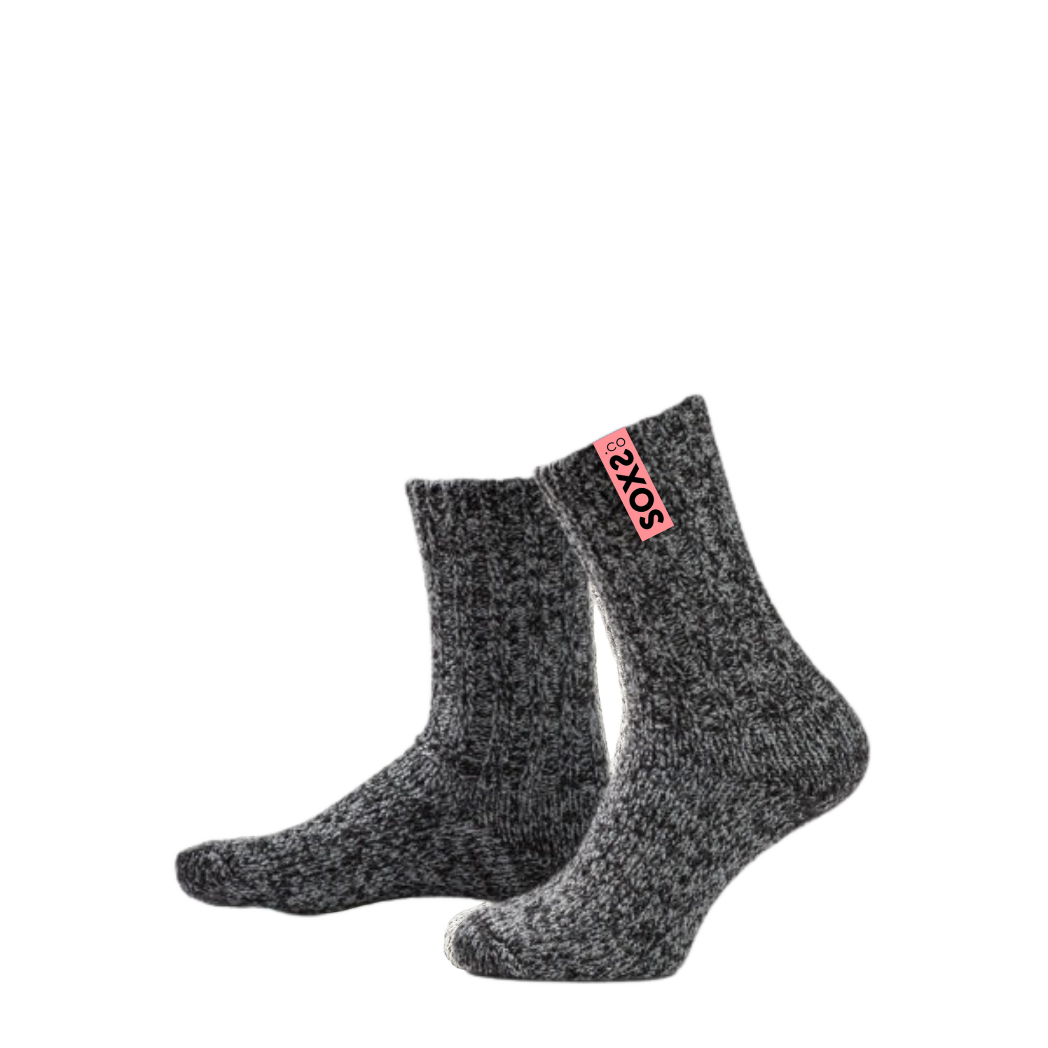 Soxs Mid-calf Socks - Dark Grey/Tender Rose 37-41-1