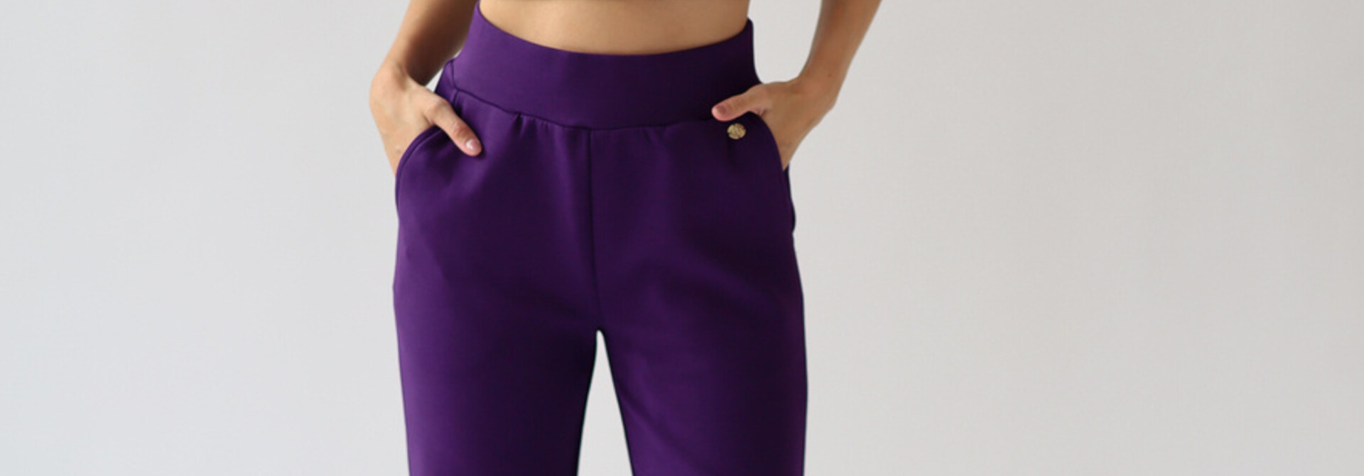 House of Gravity Wide Leg Trouser - Deep Plum Amethyst
