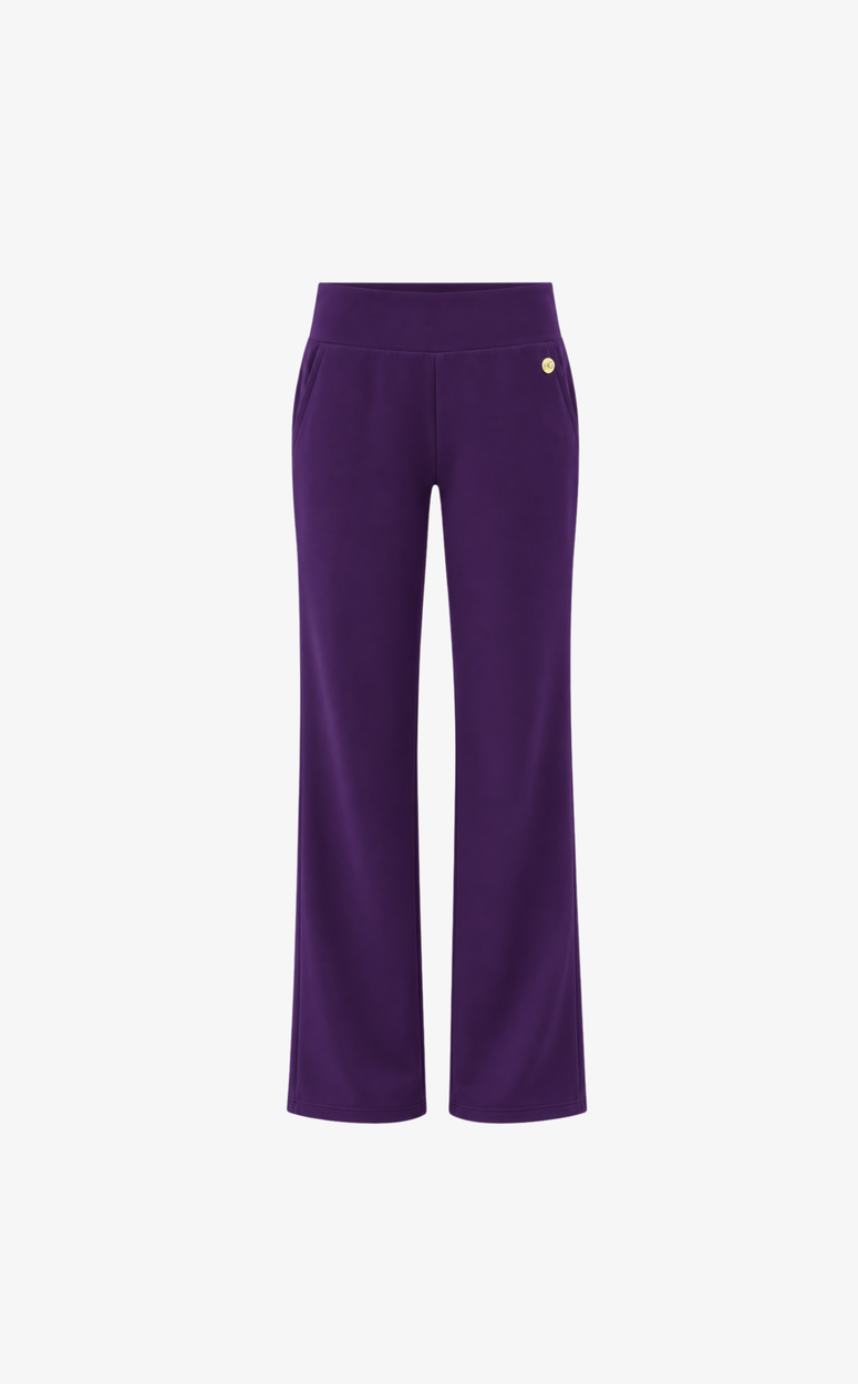 House of Gravity Wide Leg Trouser - Deep Plum Amethyst-5