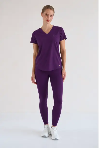 House of Gravity Active V-Tee - Deep Plum Amethyst