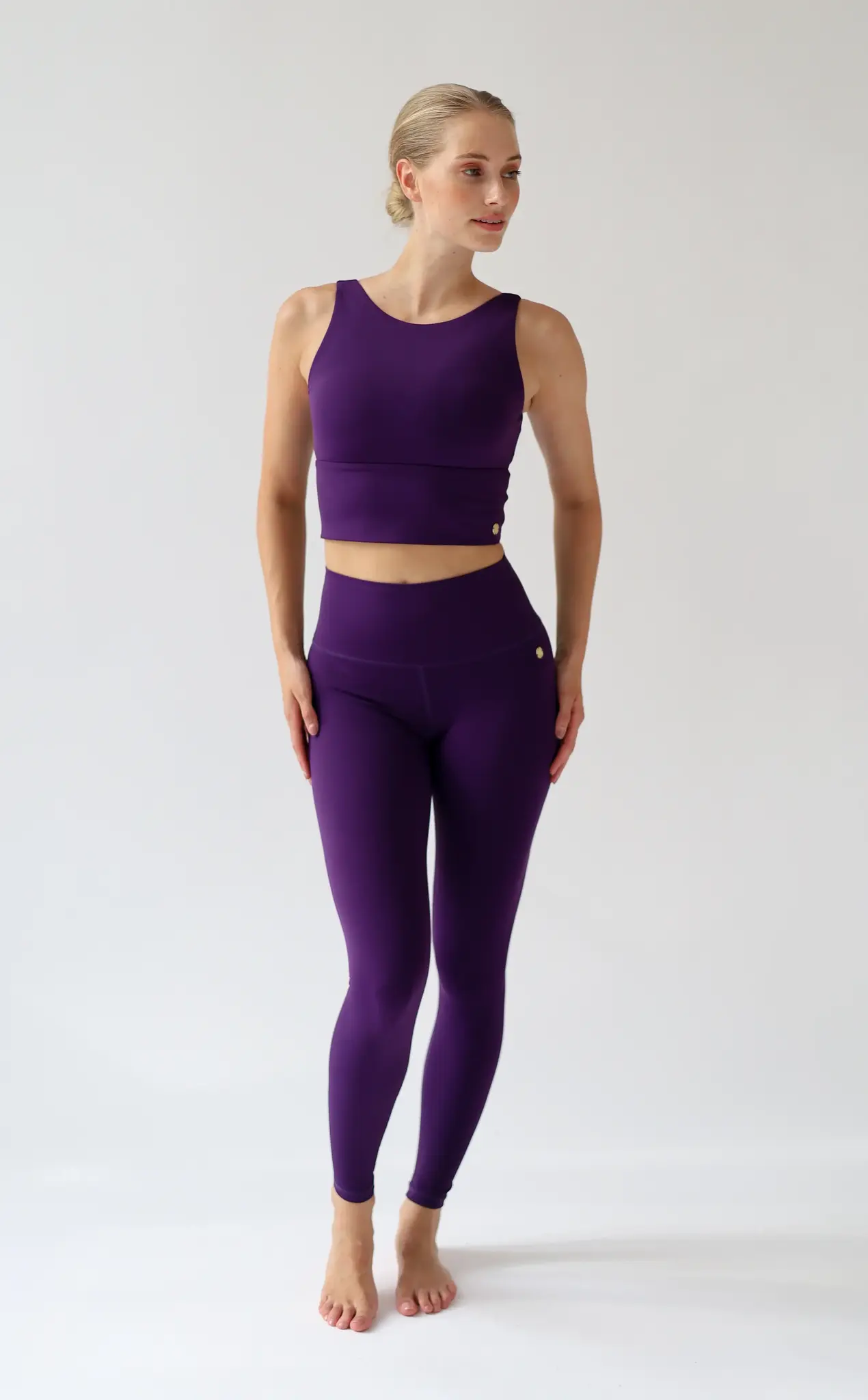 House of Gravity Divine Crop Top - Deep Plum Amethyst-4