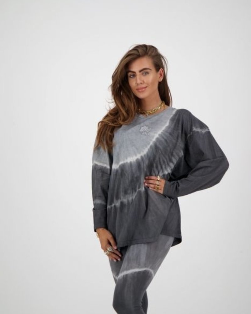 Tie Dye Reinders Shirt Wit Reinders Tie Dye Shirt Zwart