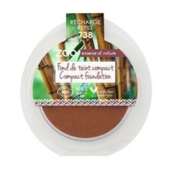 ZAO Skincare & Make-up   Refill Compact Foundation 738 (Hazelnut)