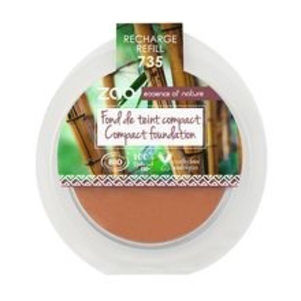 ZAO Skincare & Make-up  Refill Compact Foundation 735 (Chocolate)