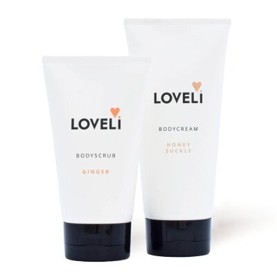 Ze zijn er; de Loveli Bodyscrub en Loveli Bodycreme 