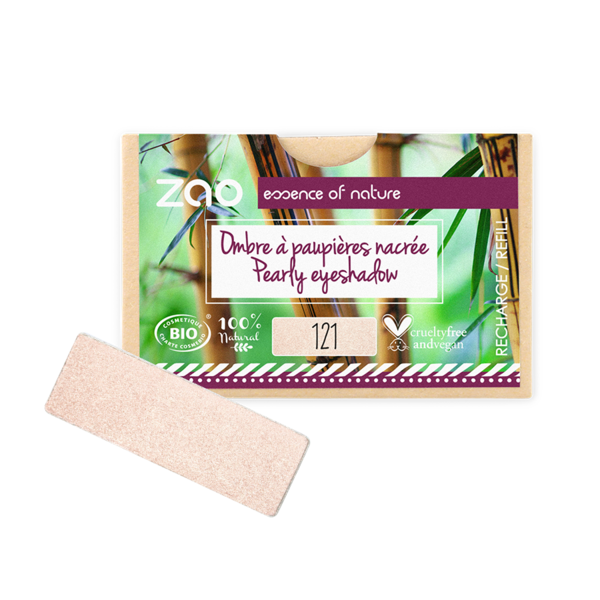 ZAO Skincare & Make-up  Refill Parelmoer Oogschaduw 121 (vierkant)