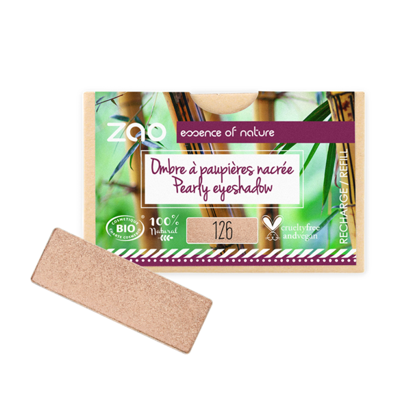 ZAO Skincare & Make-up  Nachfüllpackung Perlmutt-Lidschatten 126 (quadratisch)
