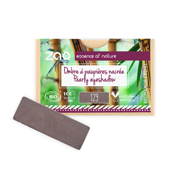 ZAO Skincare & Make-up  Refill Parelmoer Oogschaduw 129 (vierkant)