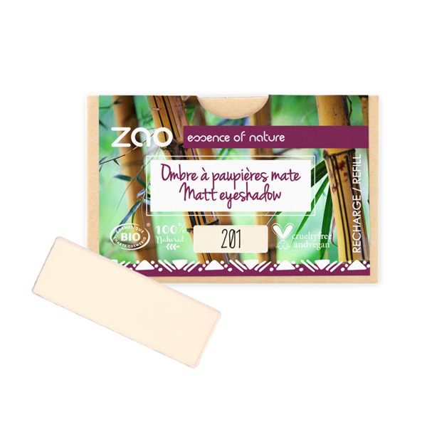 ZAO Skincare & Make-up  Nachfüllpackung Perlmutt-Lidschatten 201 (quadratisch)