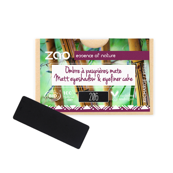 ZAO Skincare & Make-up  Refill Parelmoer Oogschaduw 206 (vierkant)