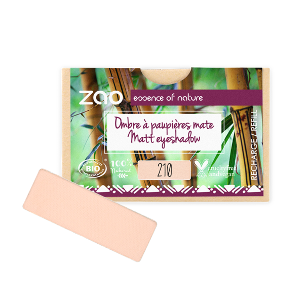 ZAO Skincare & Make-up  Refill Parelmoer Oogschaduw 210 (vierkant)