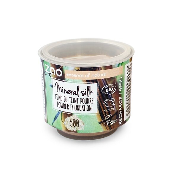 ZAO Skincare & Make-up  Nachfüllpackung Mineral-Puder-Foundation  500 (Mattierend, unsichtbar)