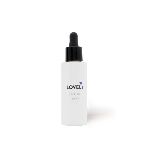 Loveli Face Oil Night – pflegendes und feuchtigkeitsspendendes Gesichtsöl für den Abend und die Nacht, 30 ml