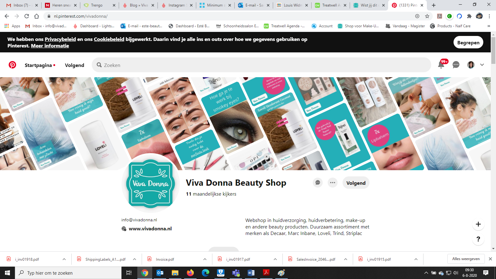 Viva Donna nu ook op Pinterest!