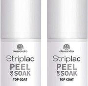 Alessandro Striplac  topcoat 2x8ml Gel Nagellak duo