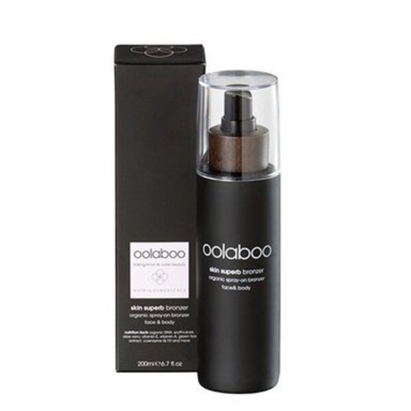 Oolaboo Skin Suberb – leicht aufzutragender, strahlender Bio-Spray-Bronzer zum Selbstbräunen, 200 ml