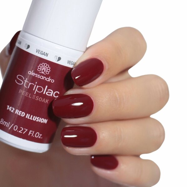 Alessandro Striplac  Peel & Soak  142 RED ILLUSION Gel Nagellak