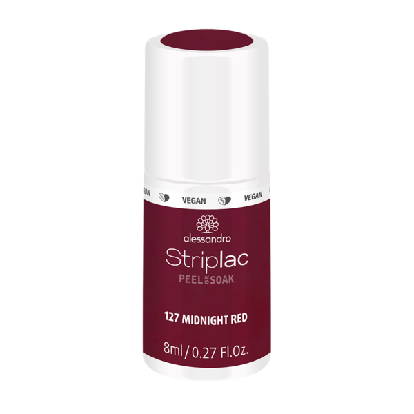 Alessandro Striplac  Peel & Soak  127 Midnight Red Gel Nagellak