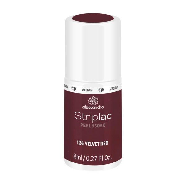 Alessandro Striplac  Peel & Soak  126 Velvet Red Gel Nagellak