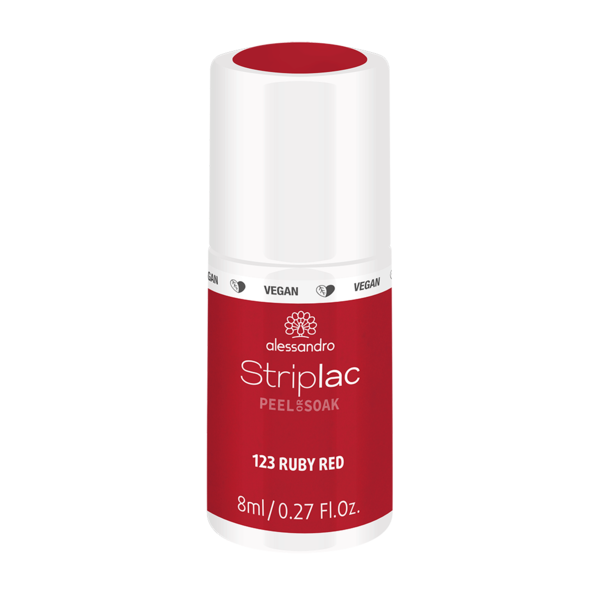 Alessandro Striplac  Peel & Soak  123 Ruby Red Gel Nagellak