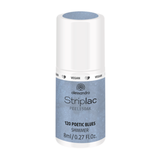 Striplac 120 Poetic Blues Shimmer Gel Nagellak 8ml