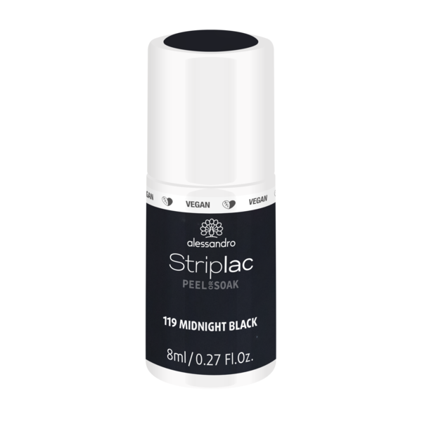 Alessandro Striplac  Peel & Soak  119 Midnight Black Gel Nagellak