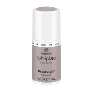 Striplac 116 Mouse Grey Shimmer Gel Nagellak 8ml