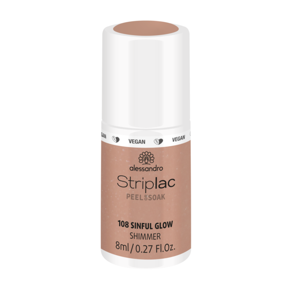 Alessandro Striplac  Peel & Soak  108 Sinfull Glow Shimmer Gel Nagellak