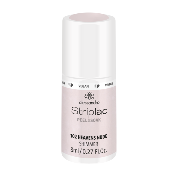 Alessandro Striplac  Peel & Soak  102 Heavens Nude Shimmer Gel Nagellak