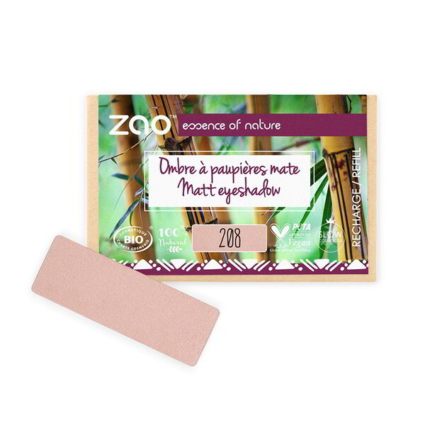 ZAO Skincare & Make-up  Nachfüllpackung Perlmutt-Lidschatten 208 Pink Nude