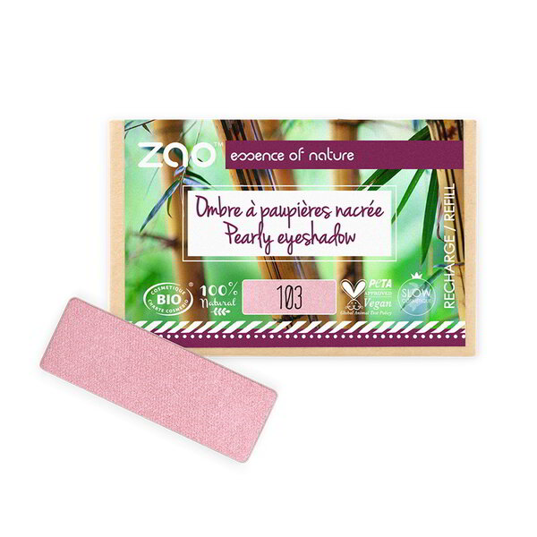ZAO Skincare & Make-up  Nachfüllpackung Perlmutt-Lidschatten 103 (Old Pink)   quadratisch