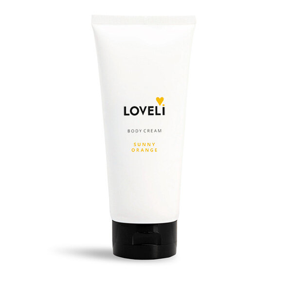 Loveli Körpercreme „Sunny Orange“ für trockene Haut, 200 ml
