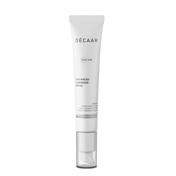 Decaar  Advanced Luminous SPF 50 – 50 ml – Sonnenschutz gegen Hautalterung und Sonnenschäden