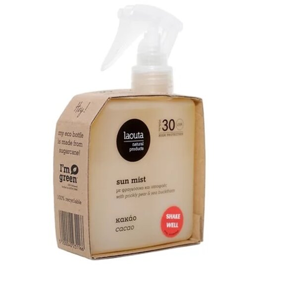 LAOUTA NATURAL  PRODUCTS Sun-Lite Sun mist zonnebrand SPF 30 Cacao - zonnebrand spray  200ml