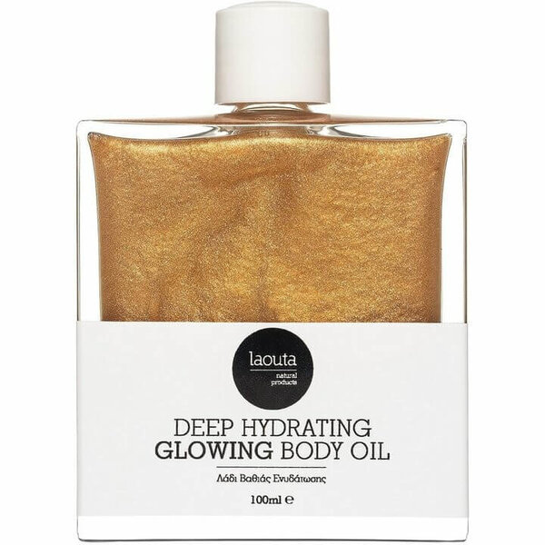 LAOUTA NATURAL  PRODUCTS Deep Glowing Geranium & Grapefruit Körperöl – pflegendes Hautöl mit schimmernder Tönung, 100 ml