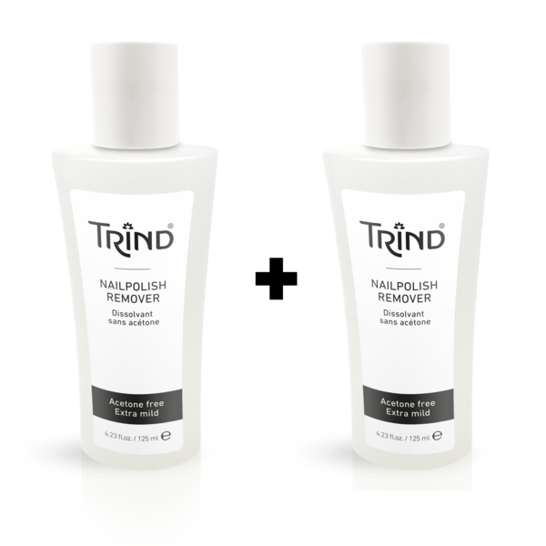 Trind Hand & Nail Nail Polish remover aceton free - duo voordeelverpakking