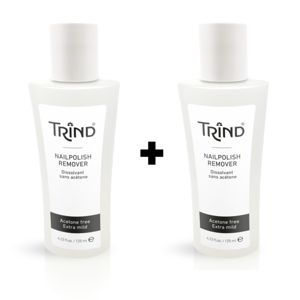 Trind Hand & Nail Nail Polish remover aceton free 1+1 gratis