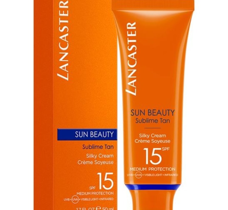 Laboratorium evenwichtig neerhalen Lancaster Sun Beauty Silky Touch face cream SPF 15 -50ml - Viva Donna