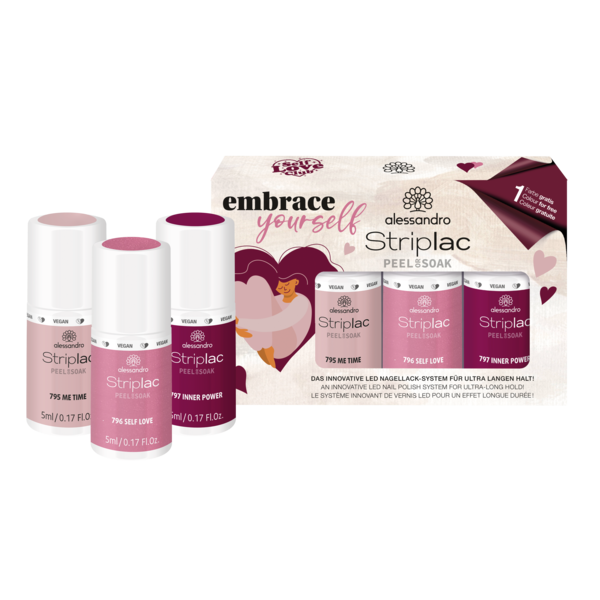 Alessandro Striplac „Embrace Your Self“ Nagellack-Set 3 x 5 ml  – „Female Empowerment“-Nagellack-Set