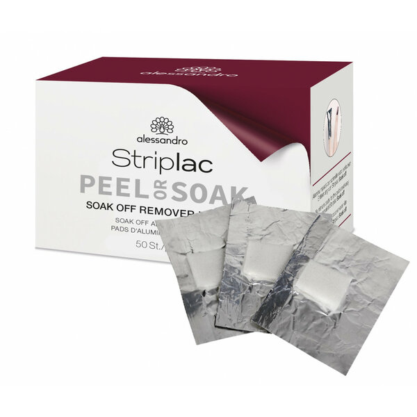 Alessandro Striplac Soak Off Remover wraps 50 stuks voor afsoaken Striplac