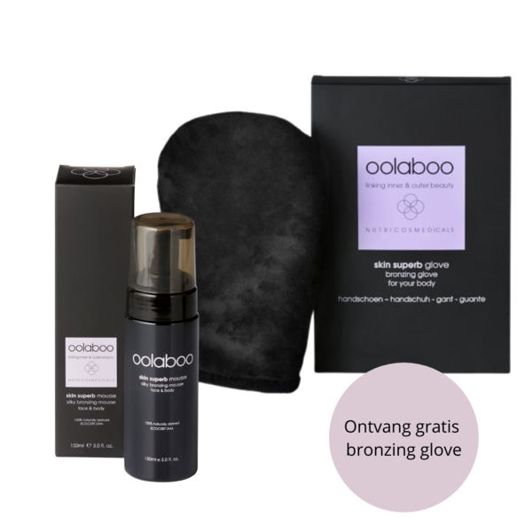 Oolaboo organic skin superb silky bronzing Spray met gratis Glove