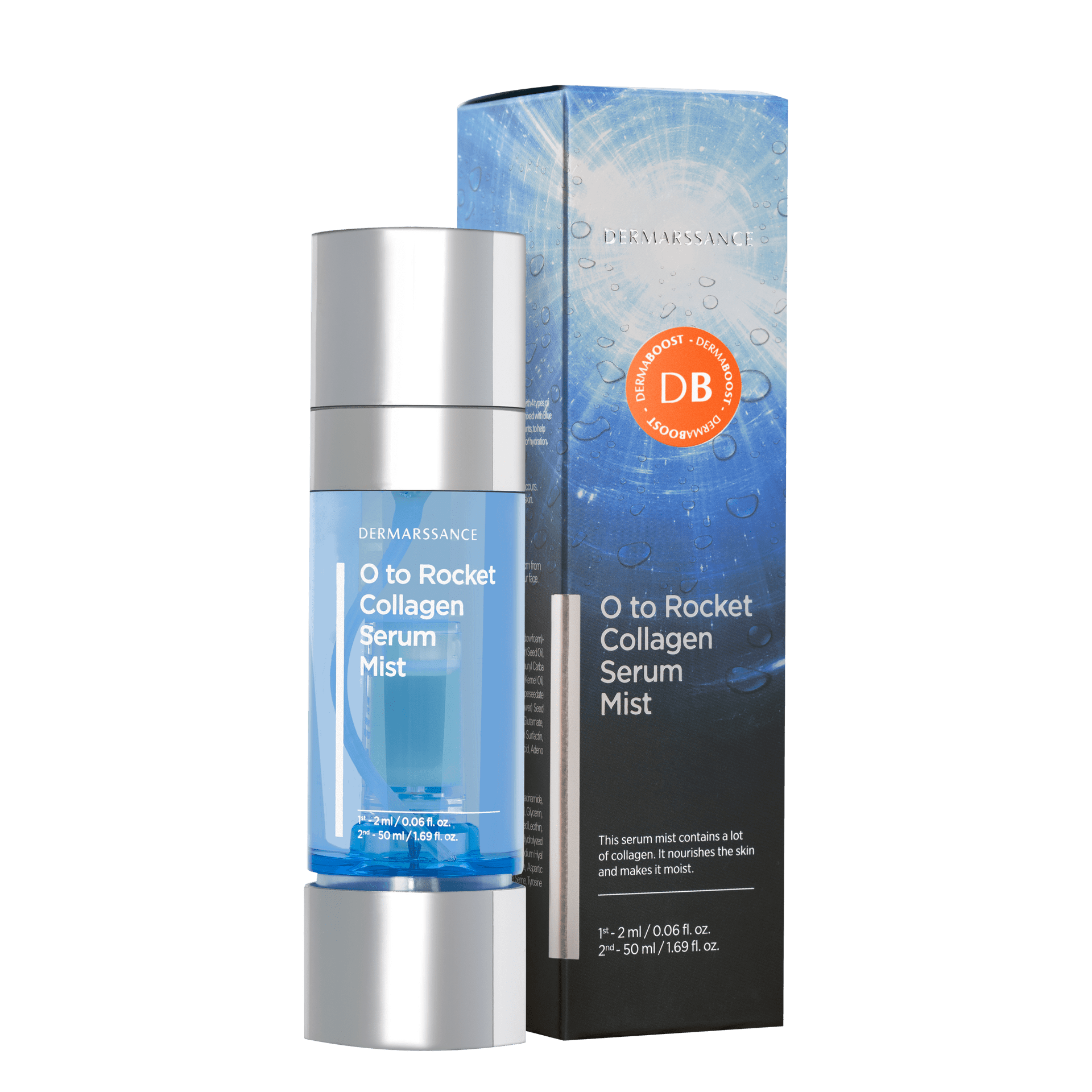 Dermaboost O TO ROCKET Collageen serum mist flacon