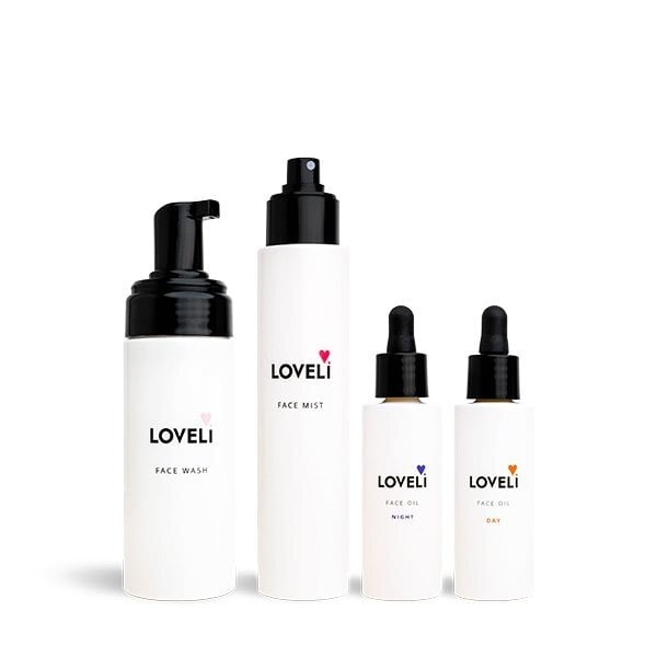 Loveli Hautpflegeset Vorteilspaket mit Facewash, Facemist und Gesichtsöl