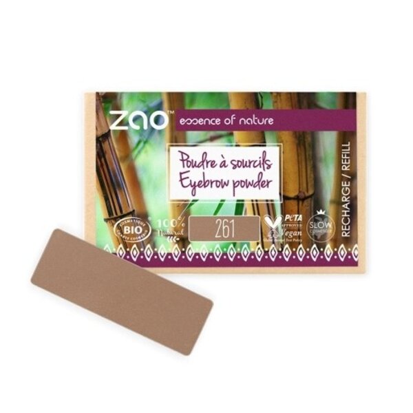 ZAO Skincare & Make-up  Nachfüllpackung Augenbrauenpuder 261 Ash Blond, quadratisch