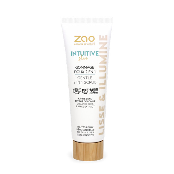 ZAO Skincare & Make-up  intuitive Gentle  2 in 1 Scrub  - milde gezichtsscrub en gezichtsmasker in een 50ml
