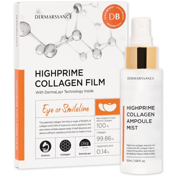 Dermaboost Collageen pads Ogen en neuslippenplooi + Collageen spray 50ml