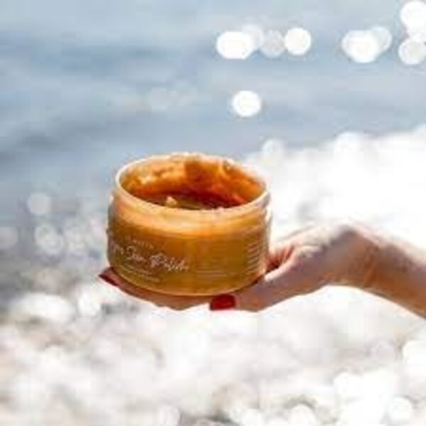 Le Beach Sugar Skin polish  shimmer bodyscrub - lichaamsscrub met gouden glans 280ml