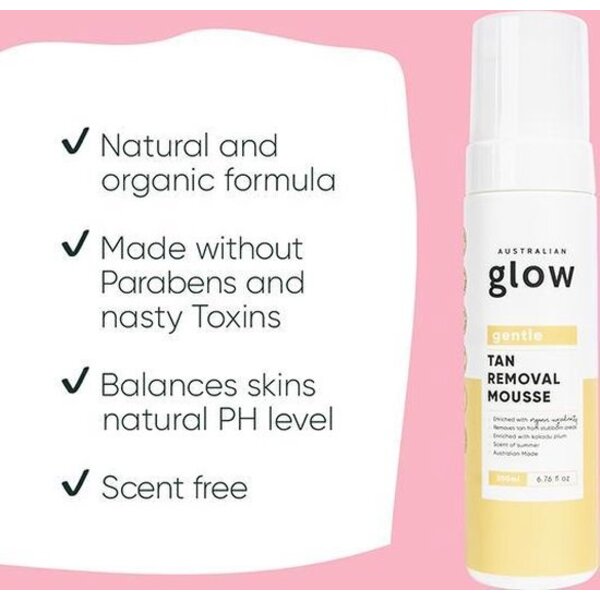 Australian Glow Self Tan Removal Mousse - verwijdert gemakkelijk oude zelfbruiner 200ml