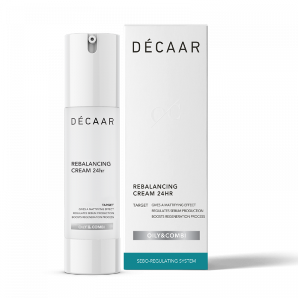 Decaar  Rebalancing Cream 24H  50 ml – Tages- und Nachtcreme für fettige und unreine Haut